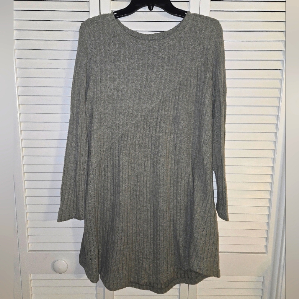 SHEIN Women's L Long Sleeve Ribbed Dress